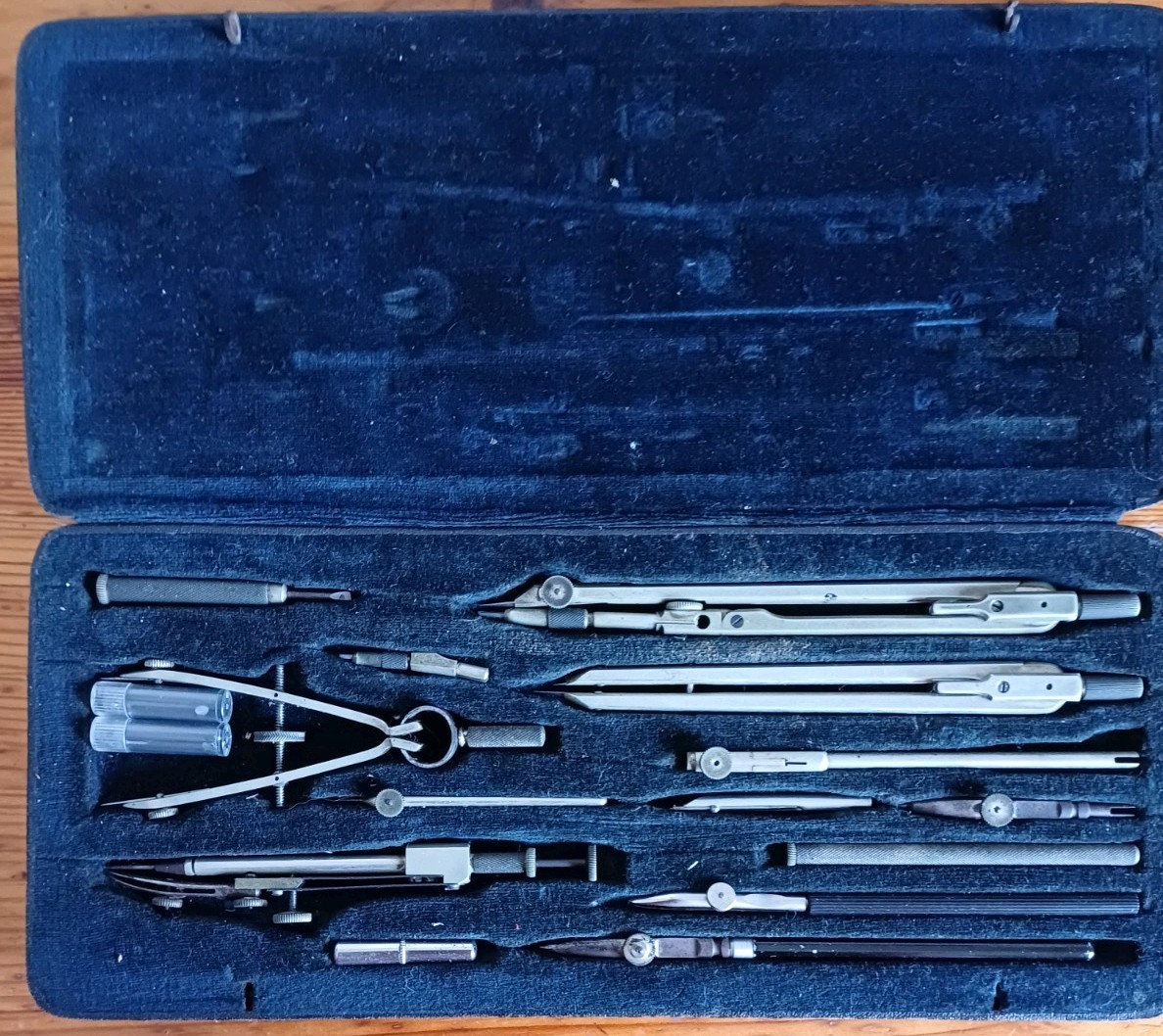 Vintage Set of Precision Draughtsman’s Precision Tools in Original Case