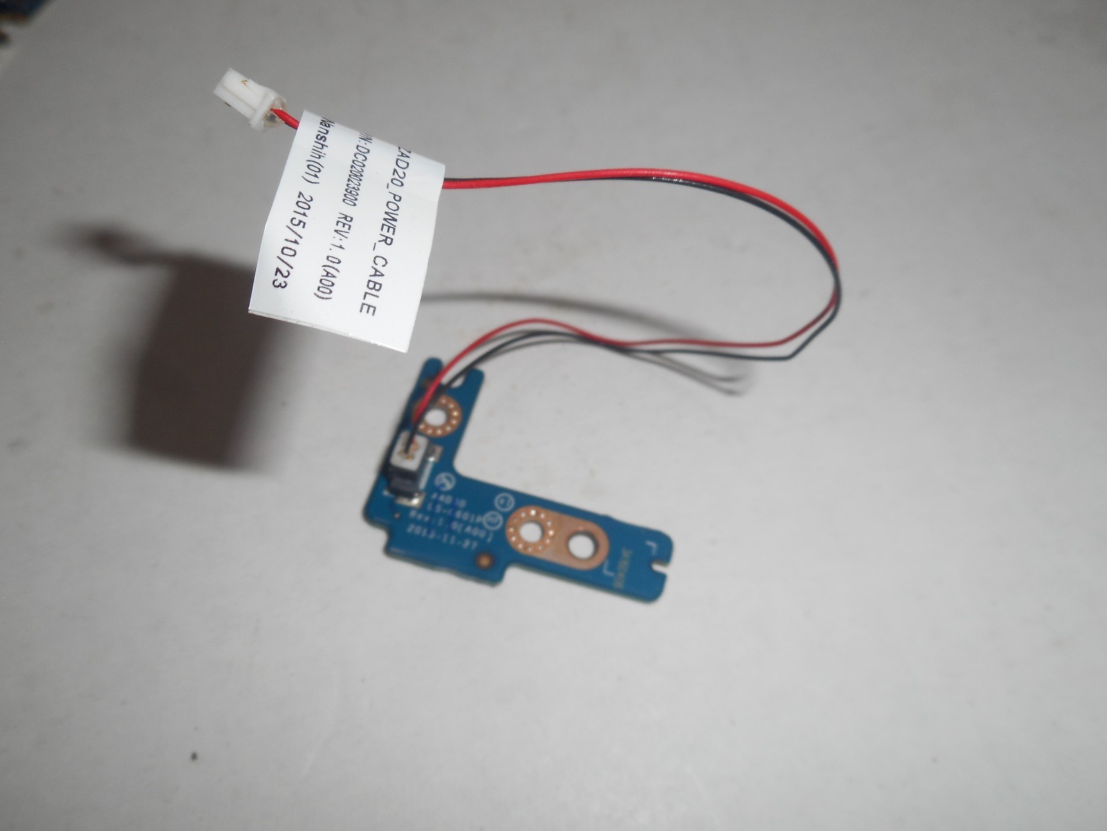 Dell K16A DOCK TB15 POWER BUT BUTTON BOARD+CABLE CHD04 DC020023900 LS-C601P