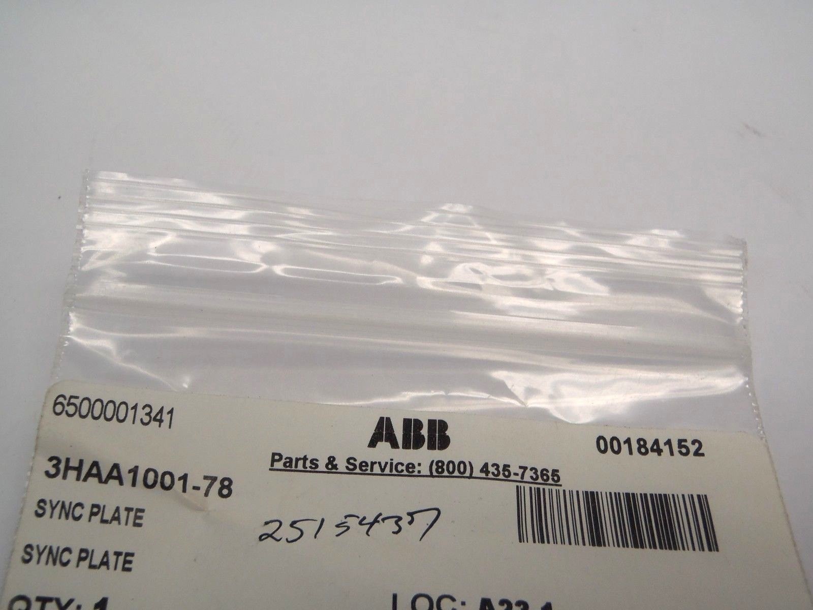 ABB 3HAA1001-78 Axis 6 Sync Plate for IRB 640 Robot