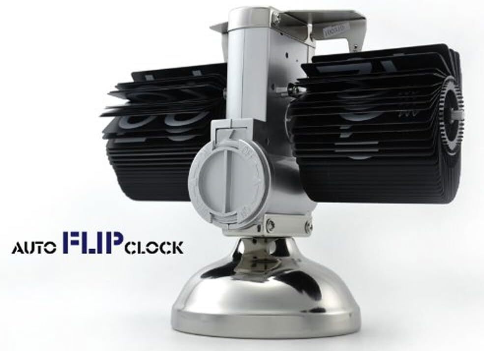 The retro digital flip downward clock