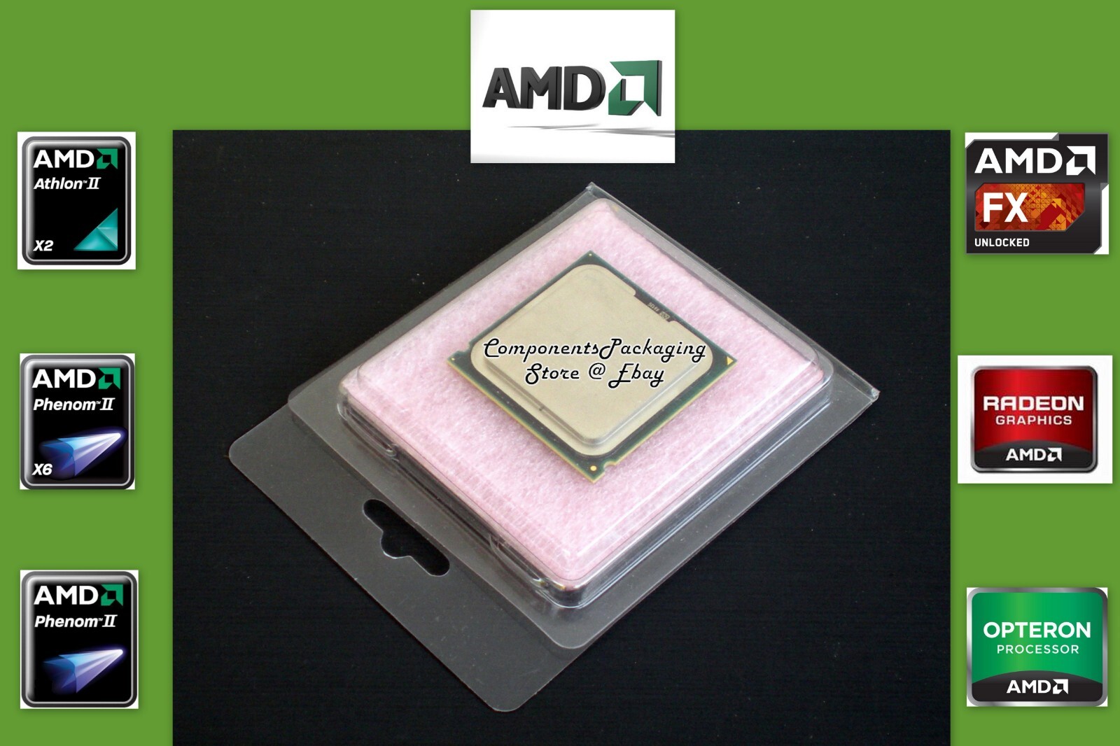 120 AMD Ryzen Processor CPU Clamshell Case for Socket AM4 with Anti Static Foam