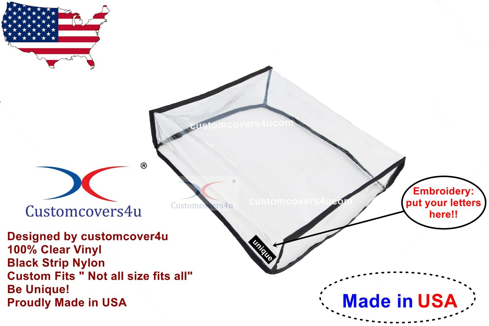 Clear Dust Cover for Pioneer Turntable DJ PLX-500 Fits DJ PLX-100 + Embroidery !