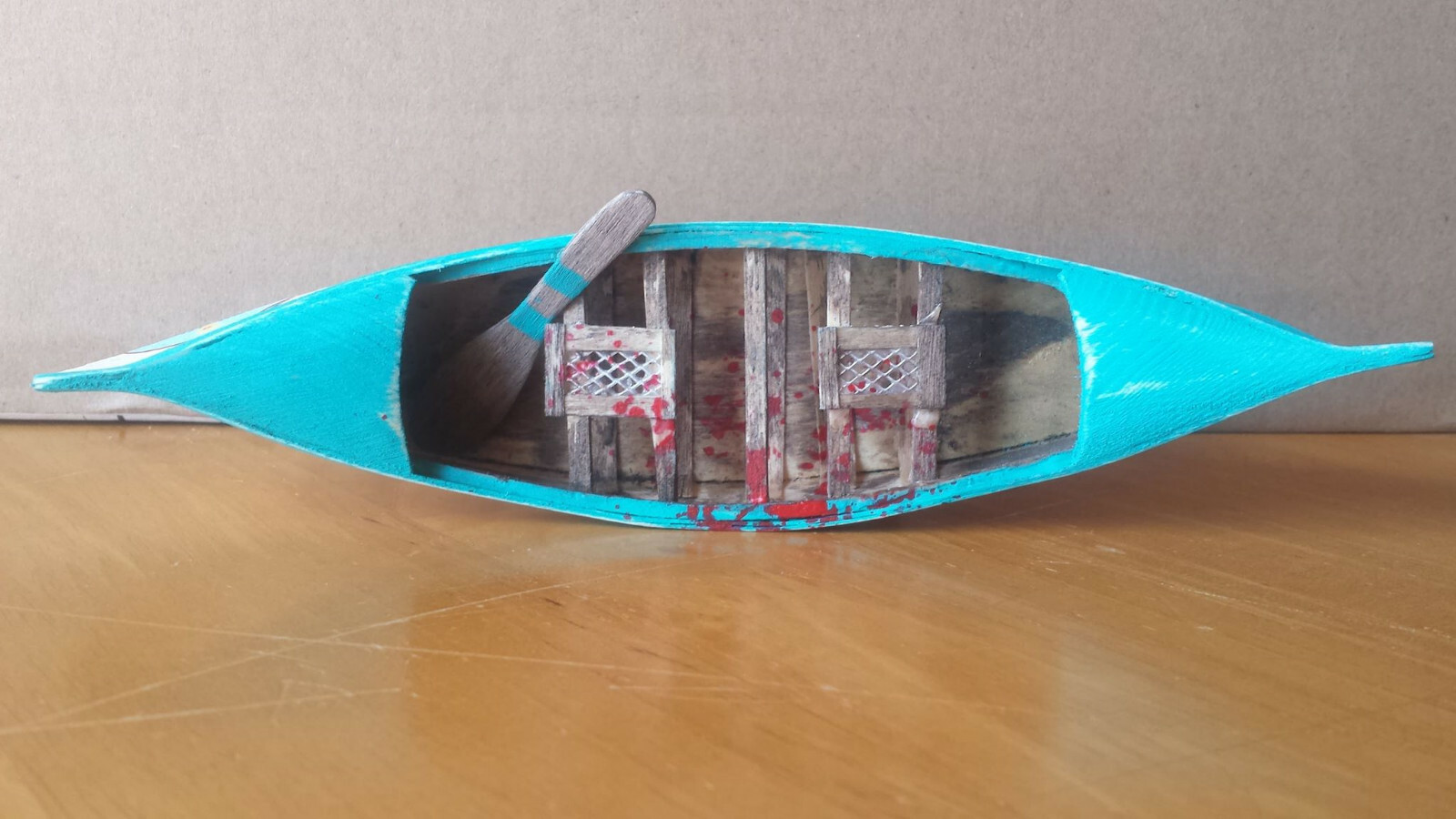Jaws Amity Island 7" Wooden Canoe - Limited