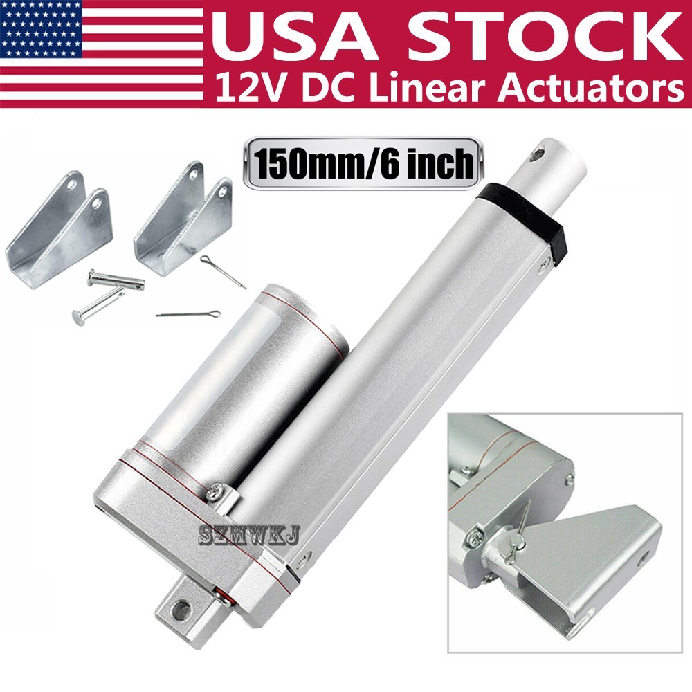 1500N/330lbs Max Lift 12V Heavy Duty 6inch 150mm Stroke Electric Linear Actuator