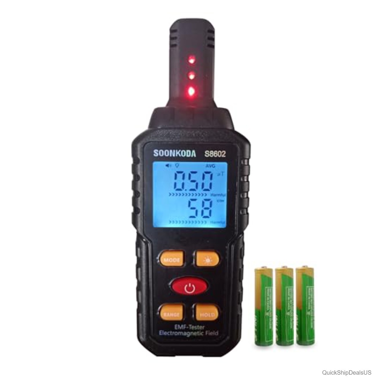 3 in 1 EMF Meter Electromagnetic Field Radiation Detector Tester with Sound