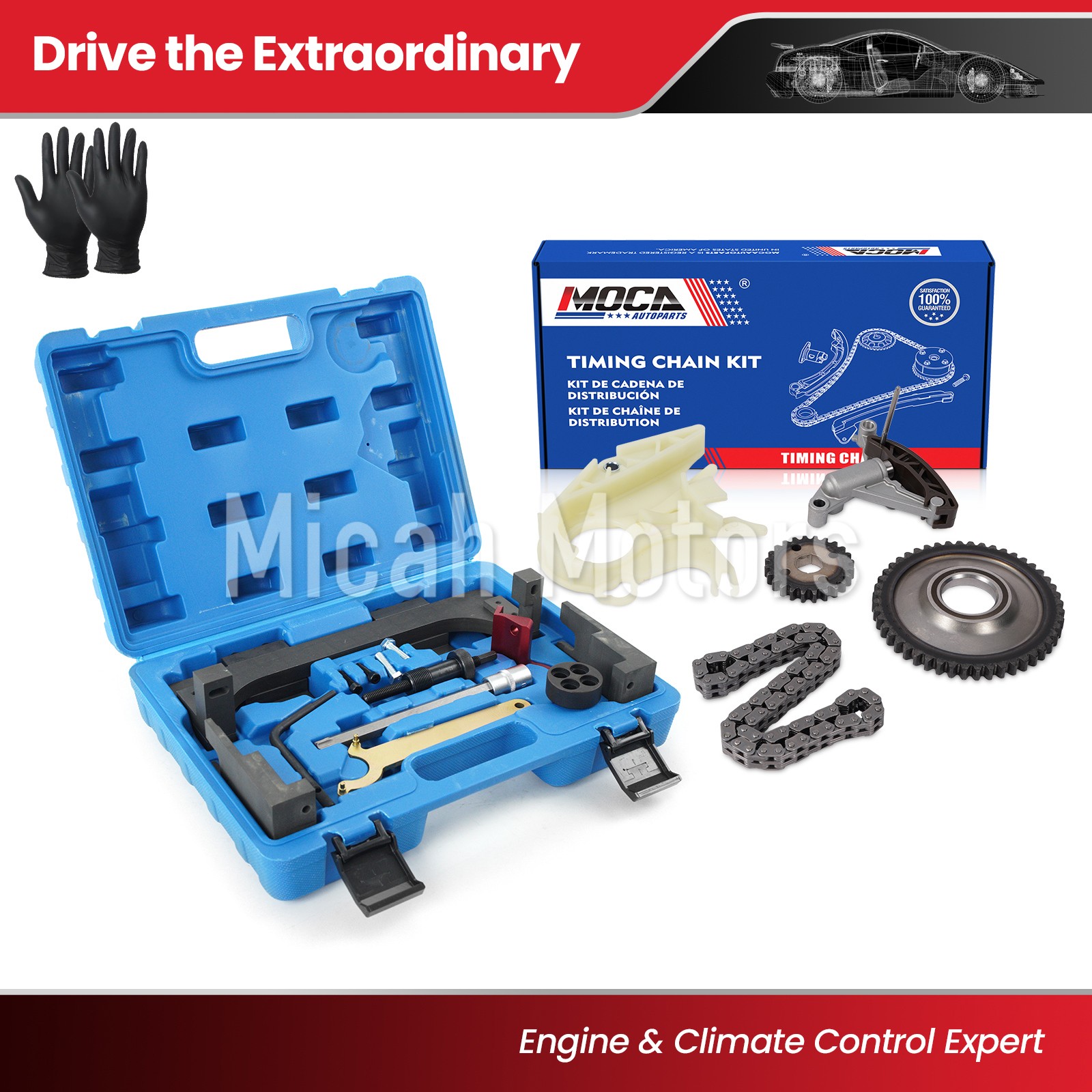 Timing Chain Kit w/ Timing Locking Tool Set for 14-15 & 17 BMW 320i 2.0L L4 DOHC