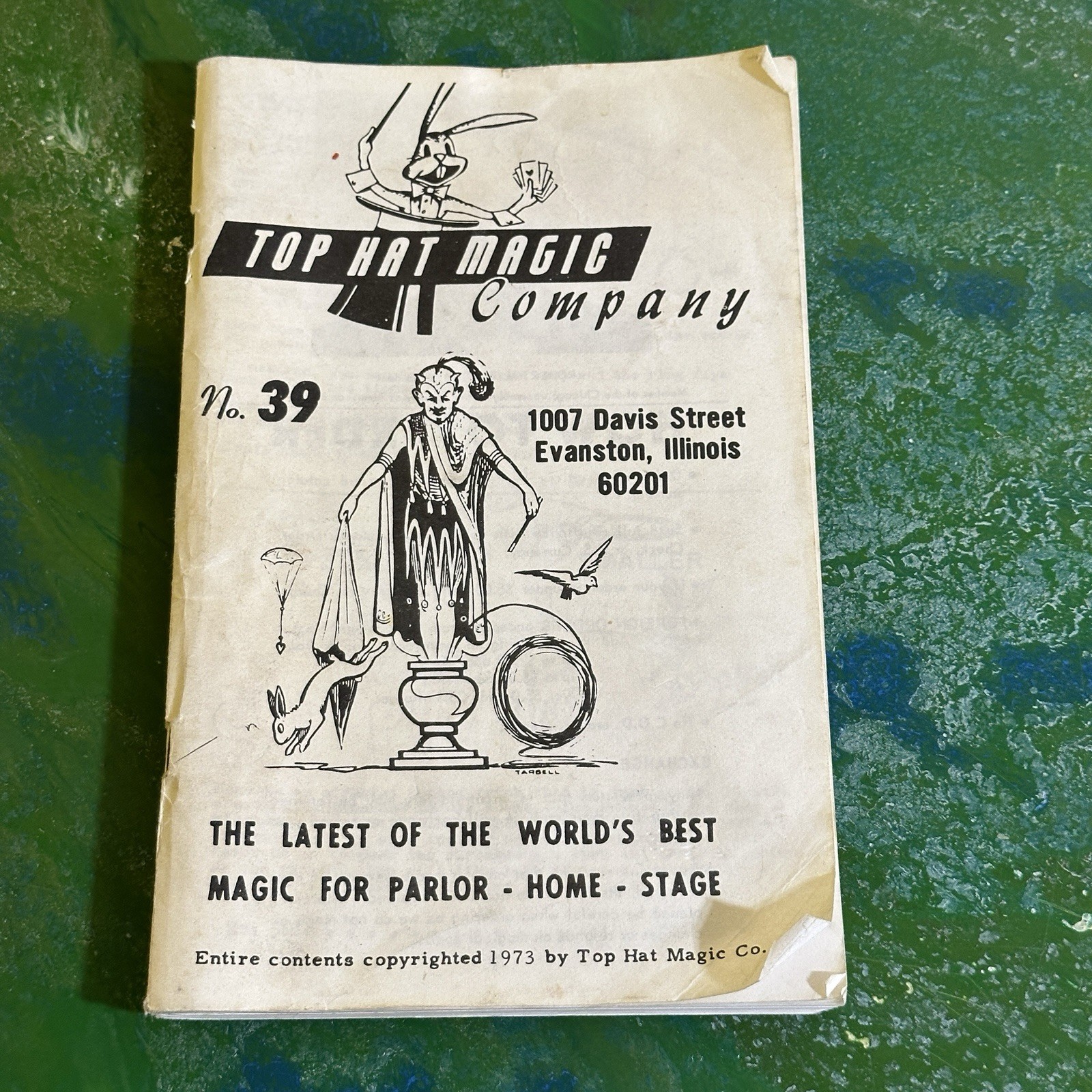 Top Hat Magic Company Trick and Gags Catalog No. 39 1973 Masks Card Tricks Dice