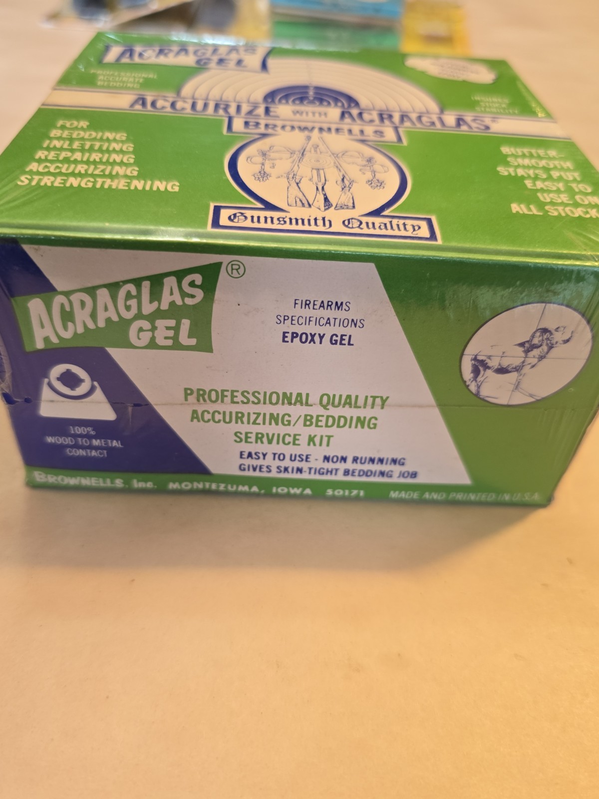 Brownells Acraglas Gel Gun Bedding Kit Compound