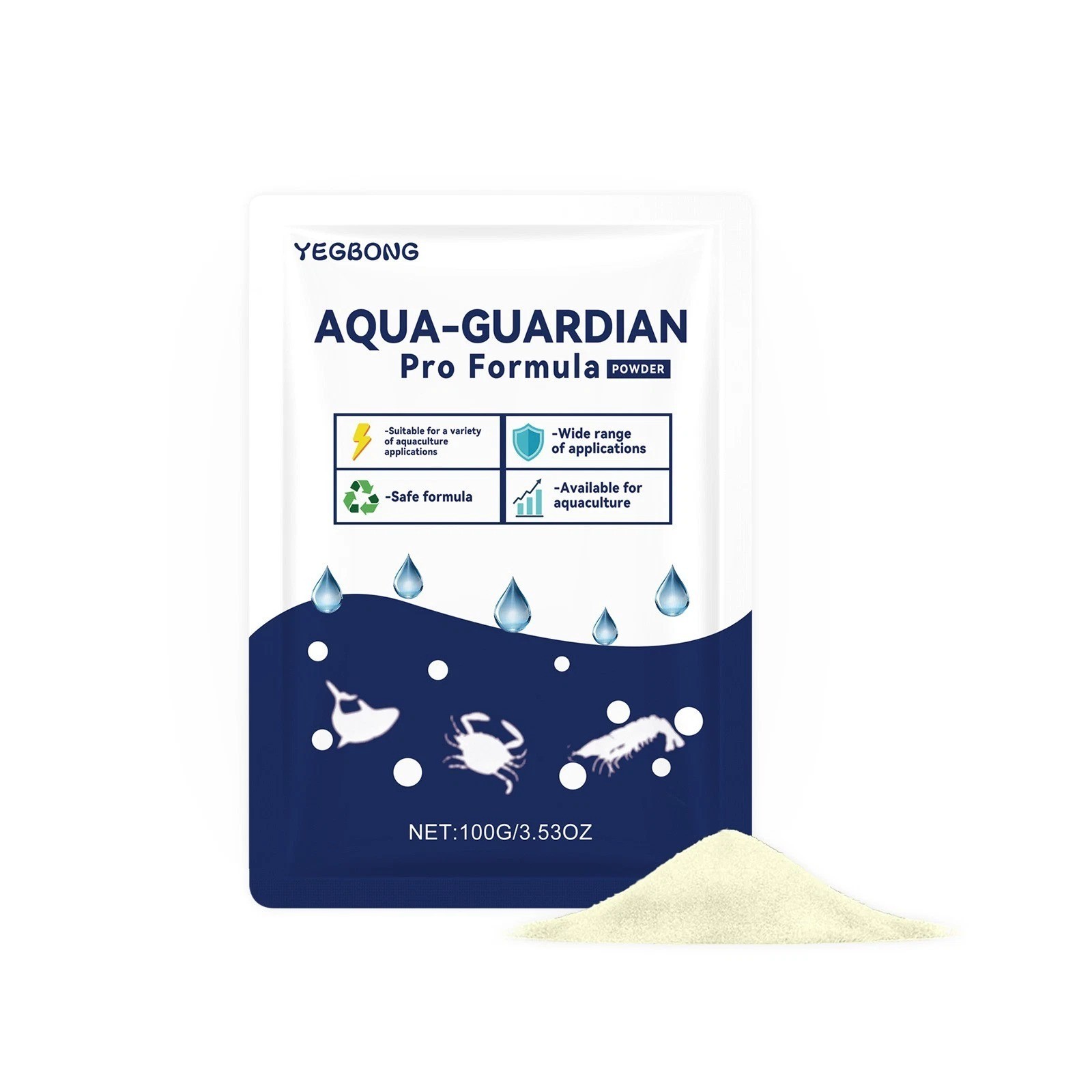 100g Aquarium Water Clarifier Powder Pro Formula Aquaculture Water Purifier