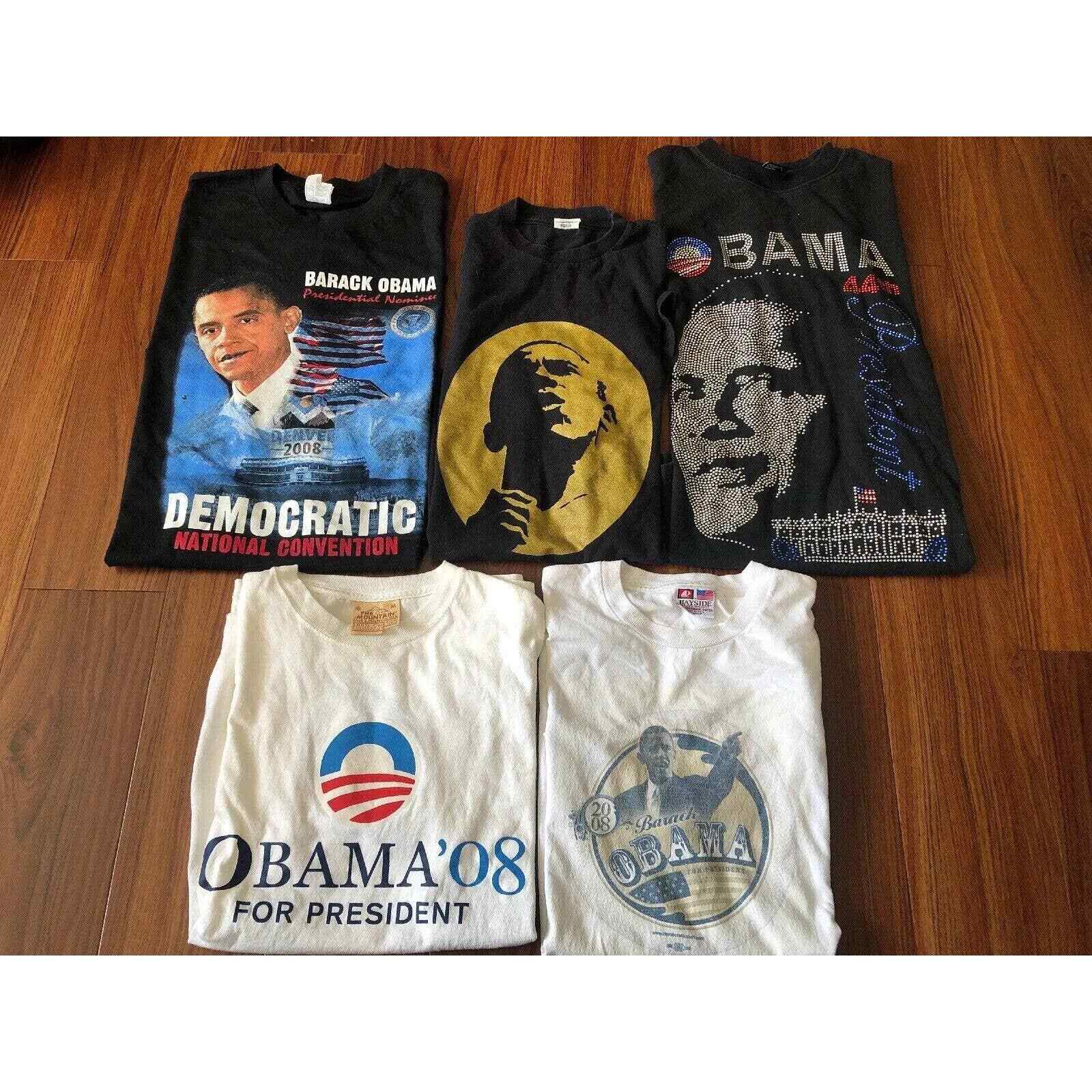 Original 2008 RARE Barack Obama Shirt Lot (5) Various Sizes EUC