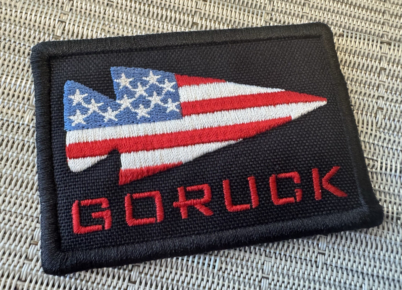 Go Ruck TACTICAL PROMO Patch Gear Backpack Outdoor Shot Show USED Flag Theme