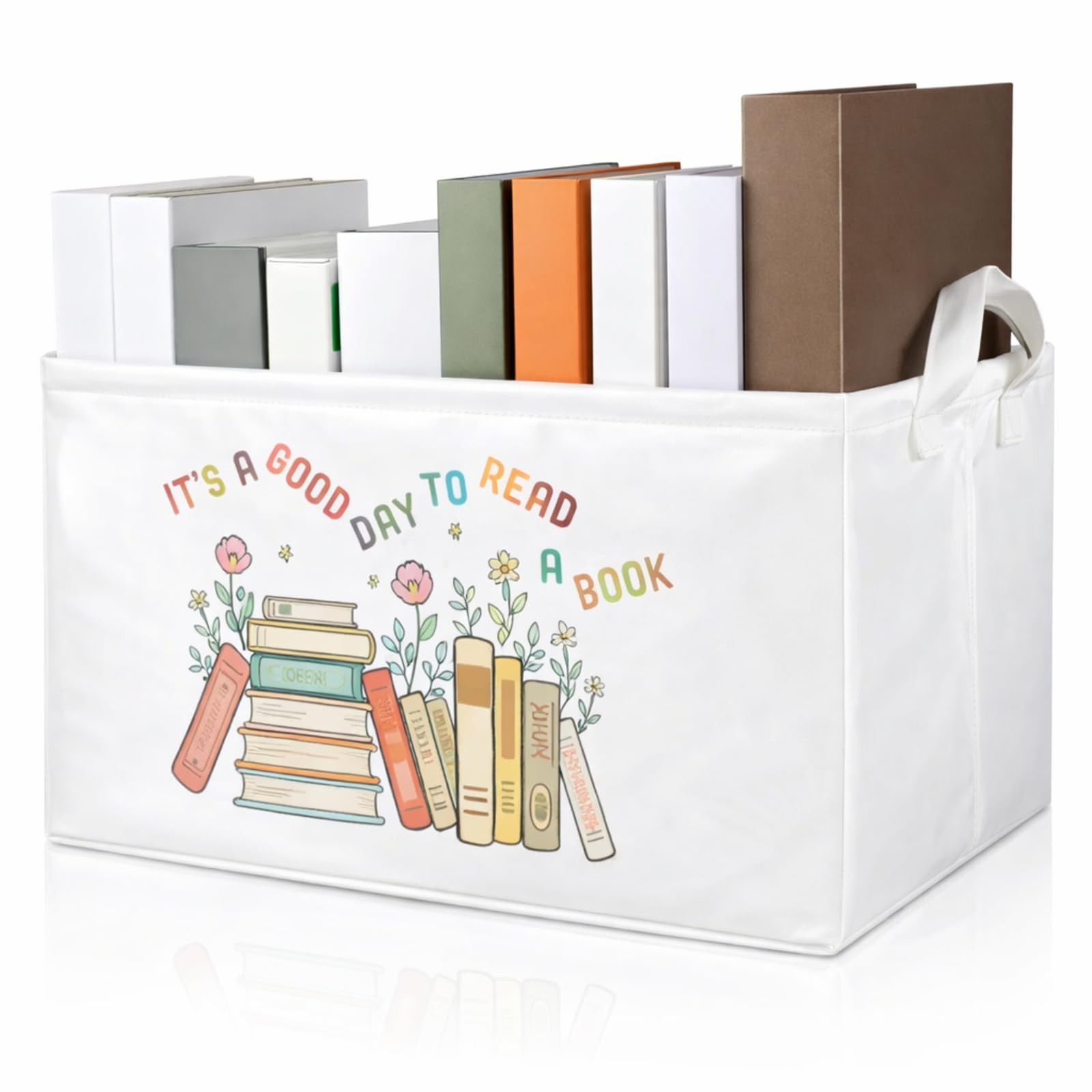 Book Storage Basket To Be Read List Bin Bookworm Gift Accessories Reading