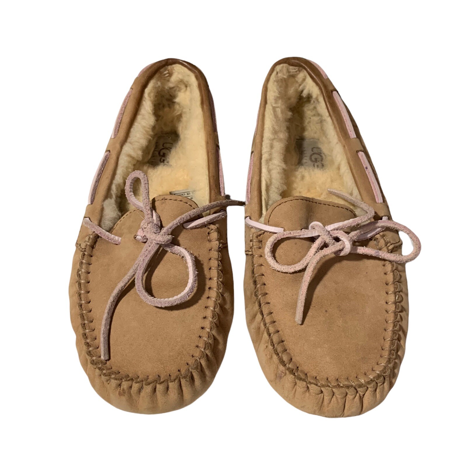 UGG DAKOTA Womens Suede Indoor/Outdoor Moccasin Slippers TOBACCO Size 5