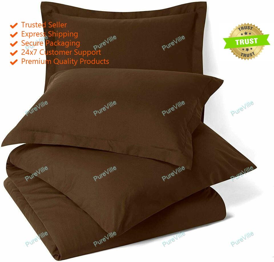 Handmade Solid Uni Microfibre Only Fitted Sheet Brown Colour Best For Present