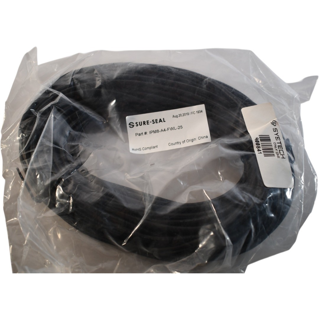 NEW Sure-Seal IPM8-A4-FWL-25 M8 4-Pin Female Straight IP67 Connector Cable 25M