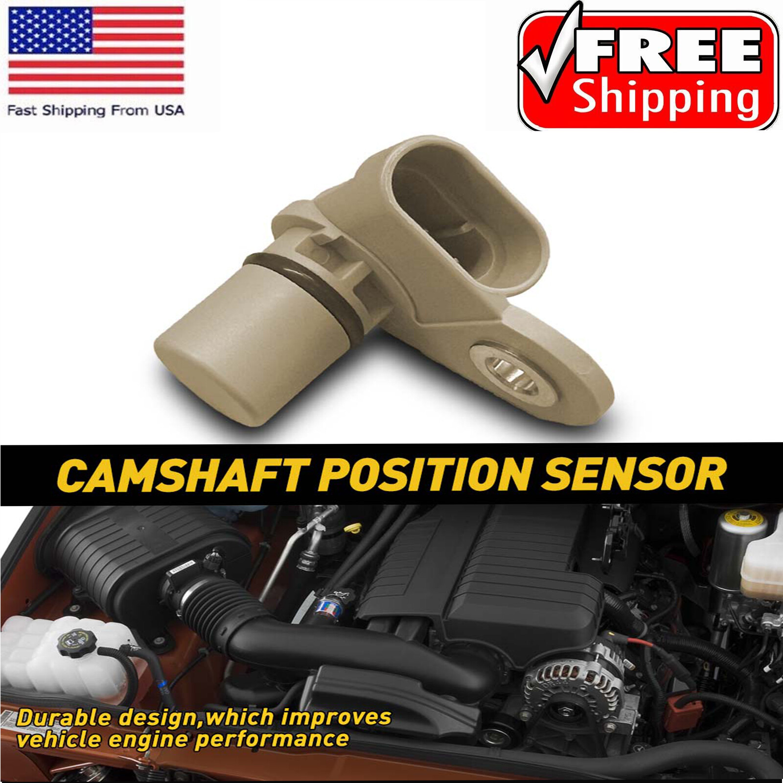 12591720 Camshaft Cam Position Sensor For Chevrolet GMC Cadillac Saab Hummer New