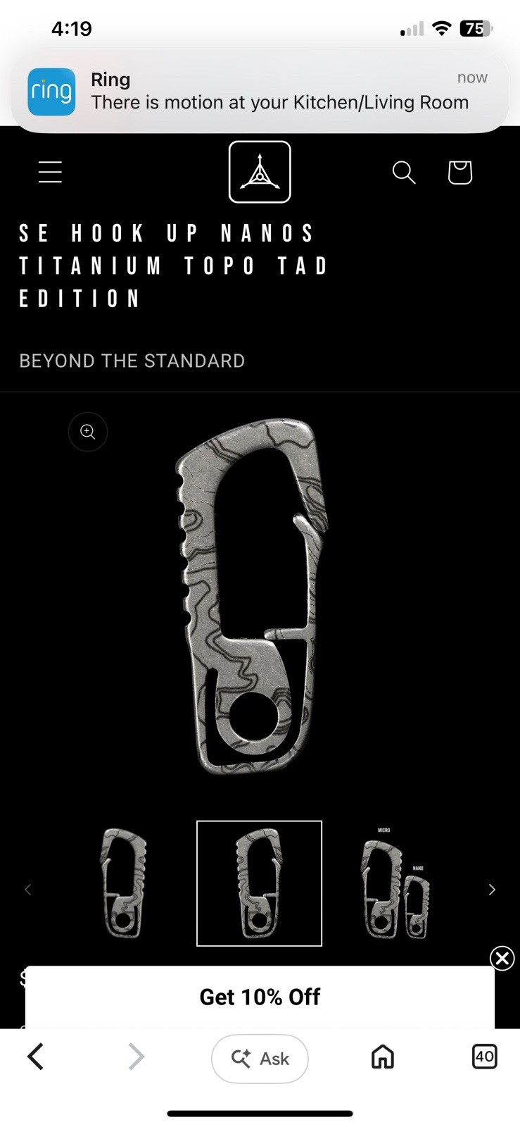 NEW Triple Aught Design SE Hook Up NANOS Titanium Topo TAD Edition Stonewash! 🔥