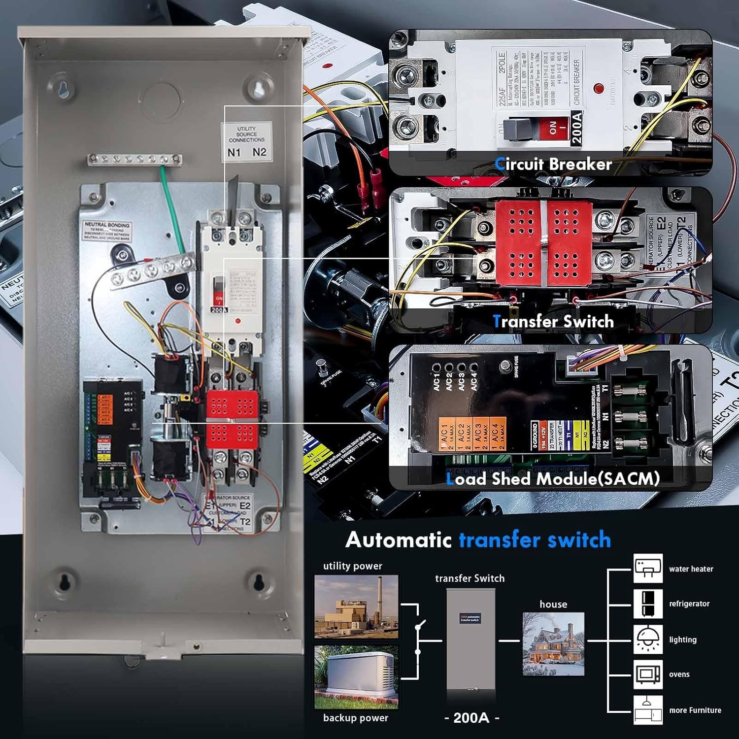 200 Amp Automatic Transfer Switch 120/240V RXSW200A3
