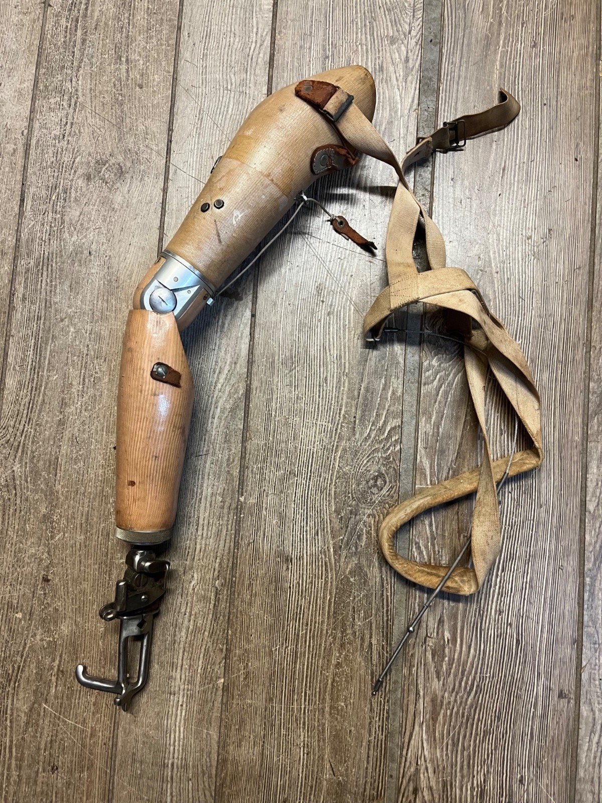 Vintage Dorrance Prosthetic Arm Hook Hand & Harness Adult Medical Oddity