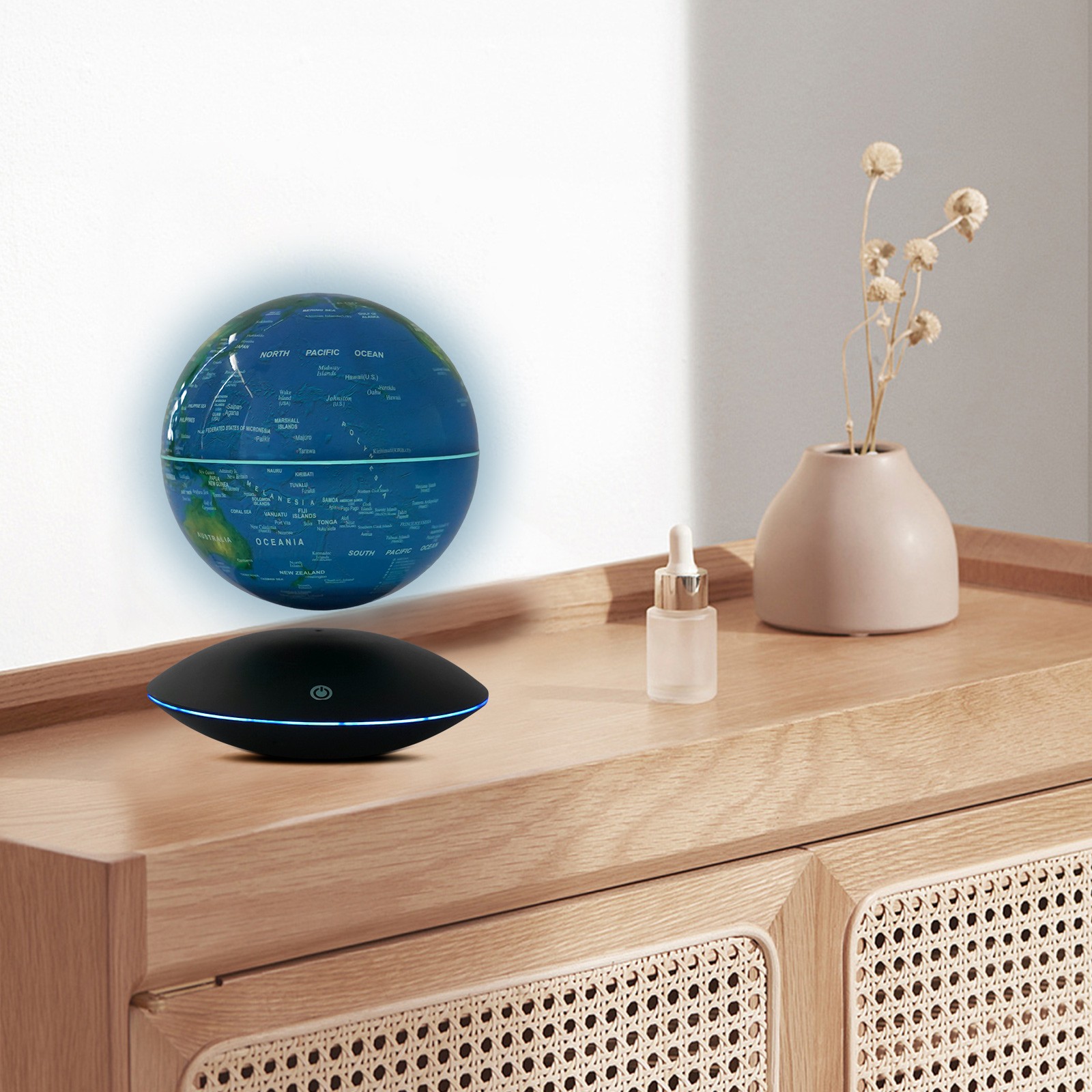 LED Globe Magnetic Levitation Floating Globe Light World Map Rotating Night Lamp