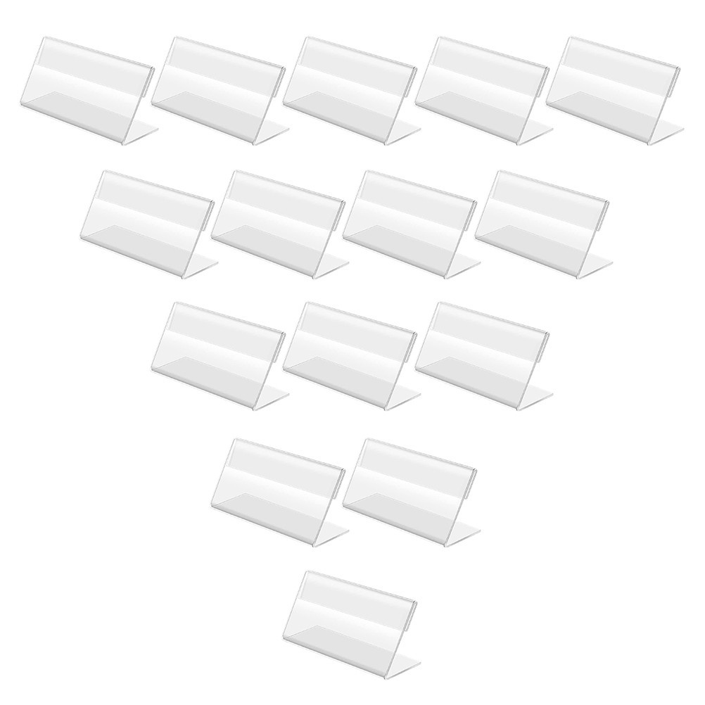 20pcs Practical Sign Display Holder Price Sign Stand Business Card Holder