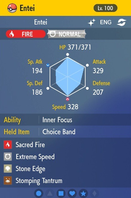 Pokemon Scarlet and Violet 6iv Shiny Max EV Entei