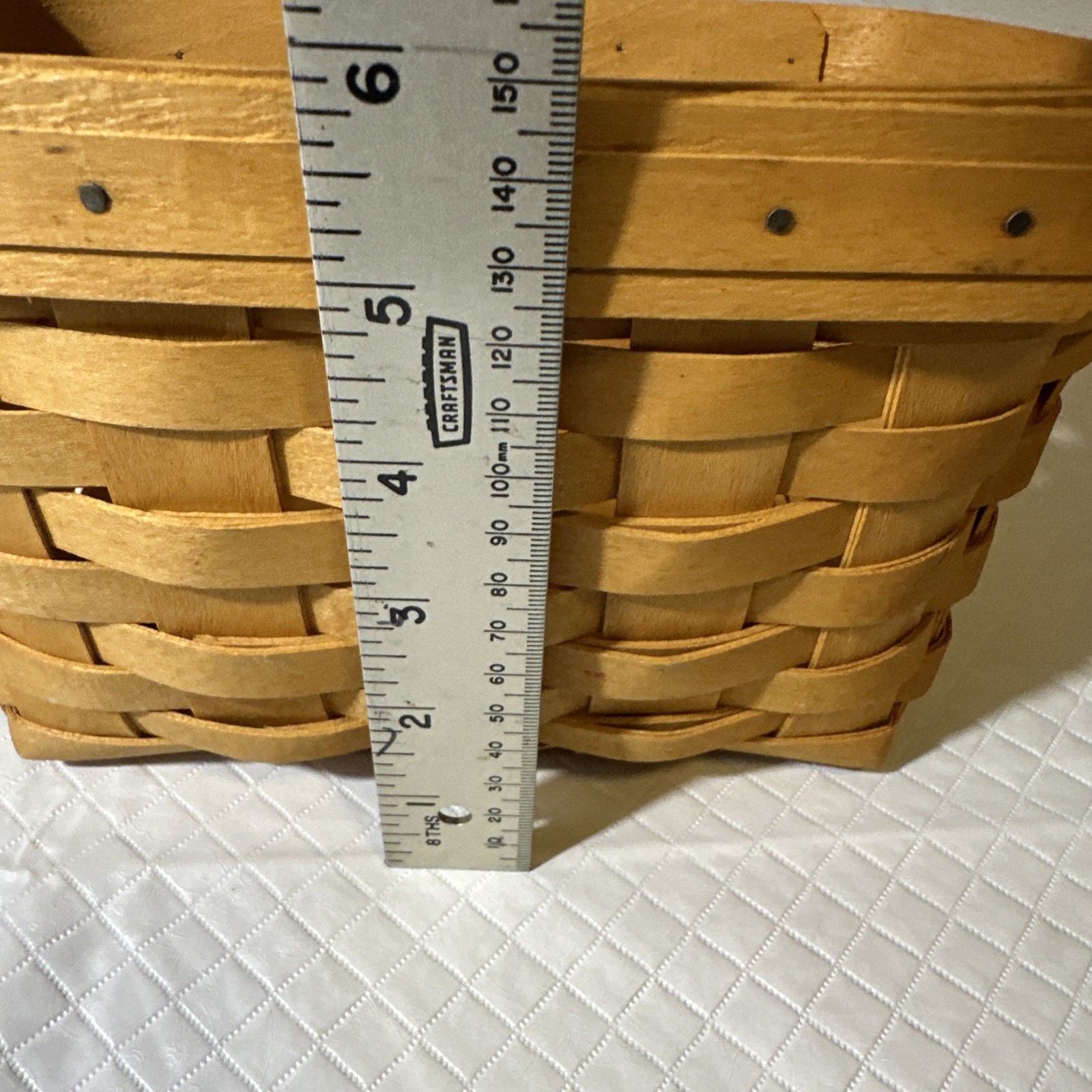 Longaberger Classic Small Basket Slanted Signed 1999 Vintage Basket Only