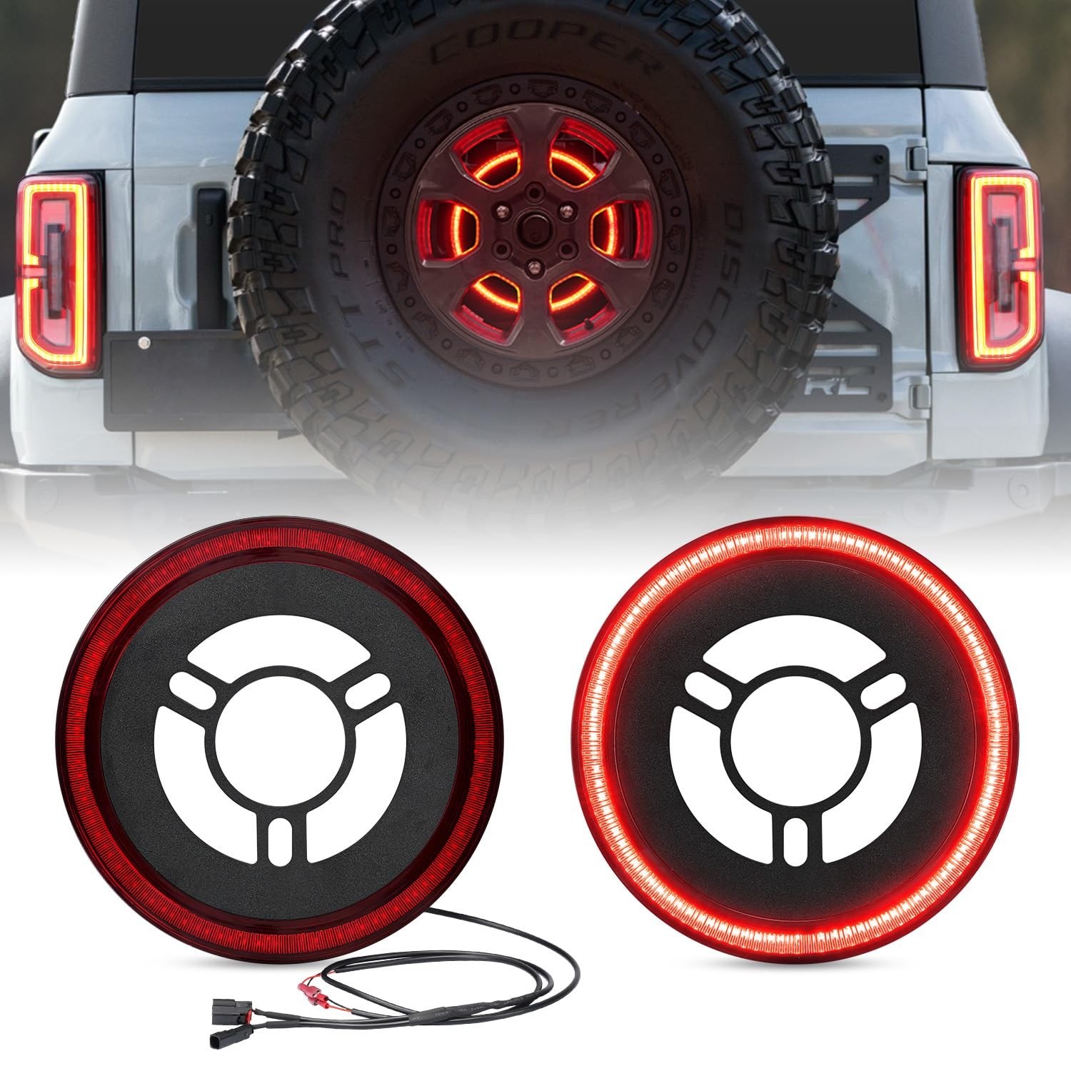 Spare Tire Brake Light Compatible with F-ord Bronco 2021 2022 2023 ... Fast Ship