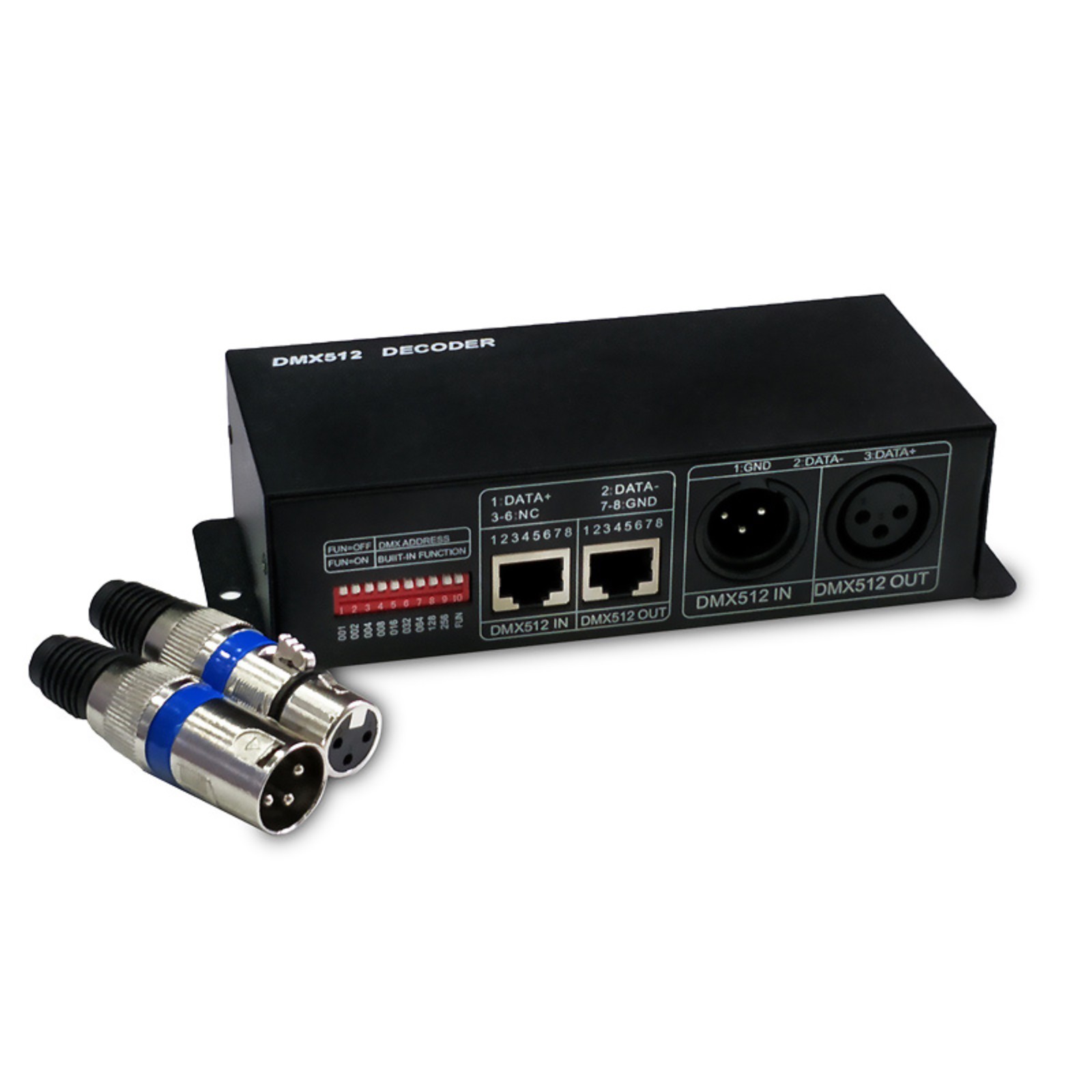 LED RGBW DMX 512 Controller Decoder Dimmer 4 Channel 8A For RGB LED Light