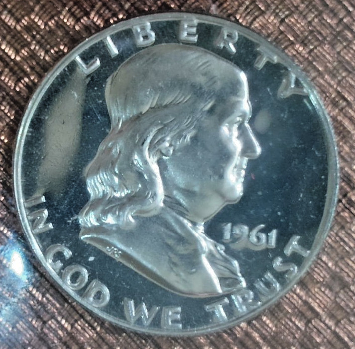 1961 Franklin Half Dollar CHOICE GEM PROOF 90% Silver