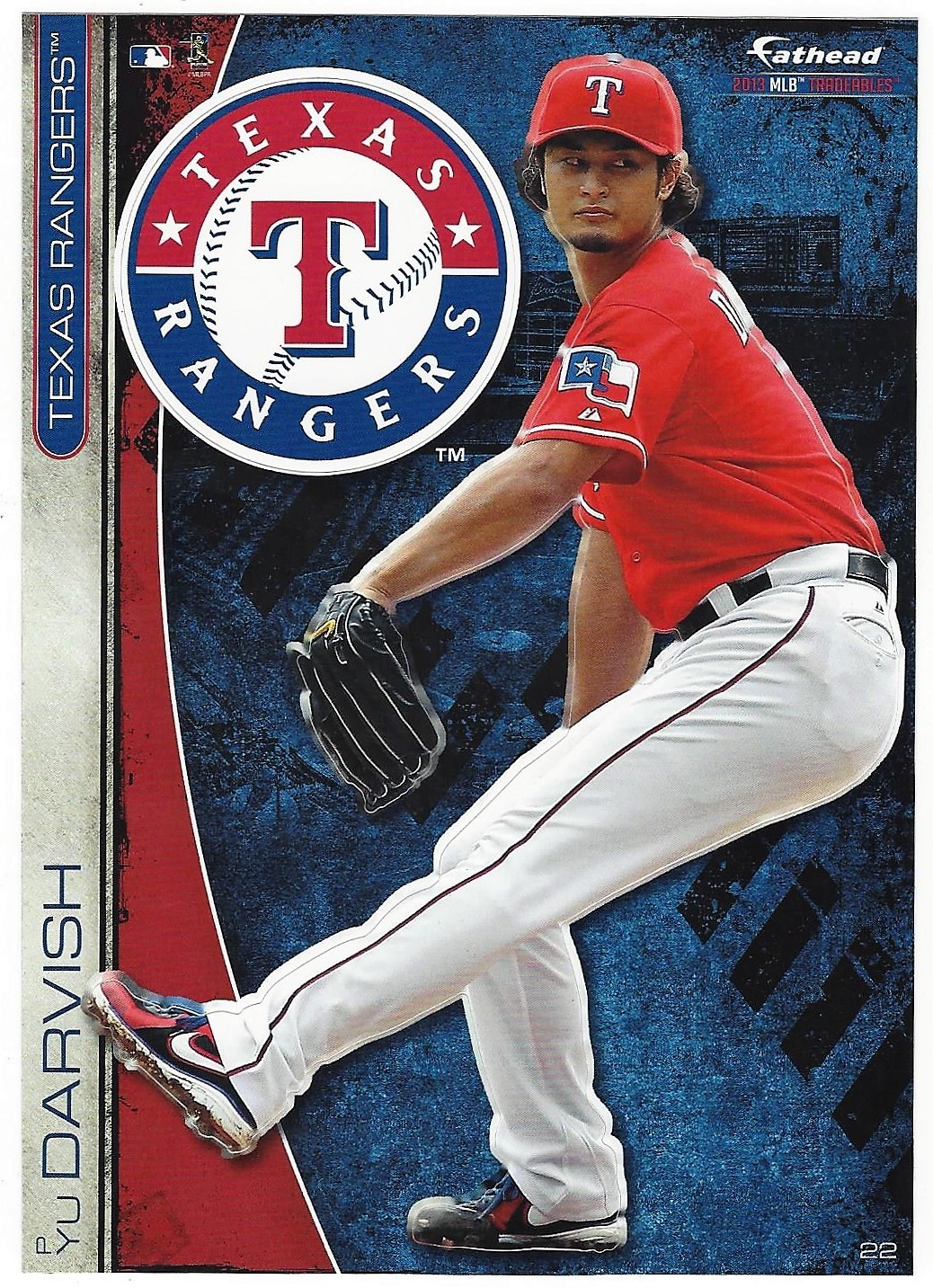 YU DARVISH TEXAS RANGERS JAPAN FATHEAD TRADEABLES REMOVABLE STICKER 2013 #22