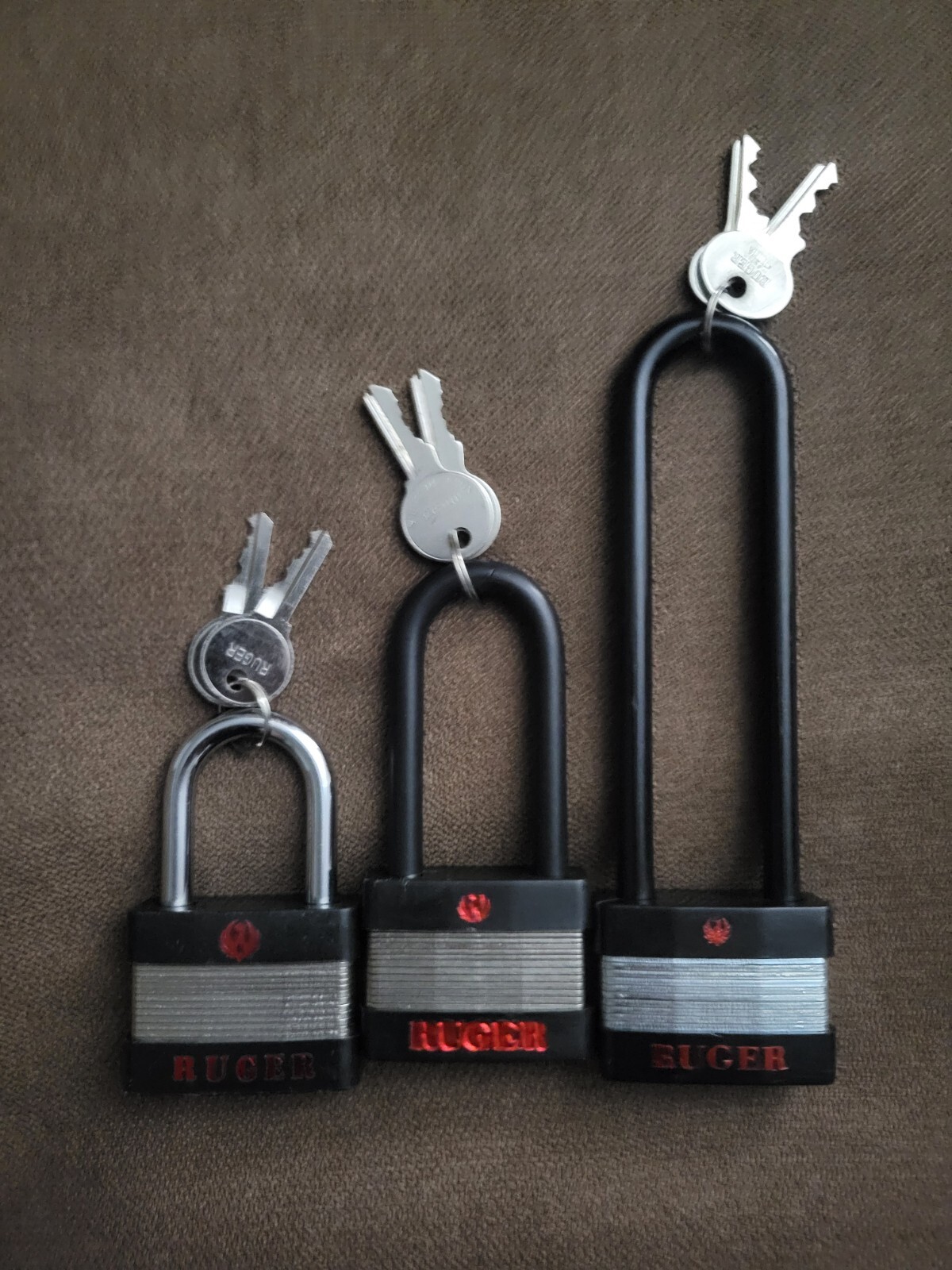Lot Of 3 Ruger Gun Lock Padlock 2 Keys Each New Never Used 5015NV 5050