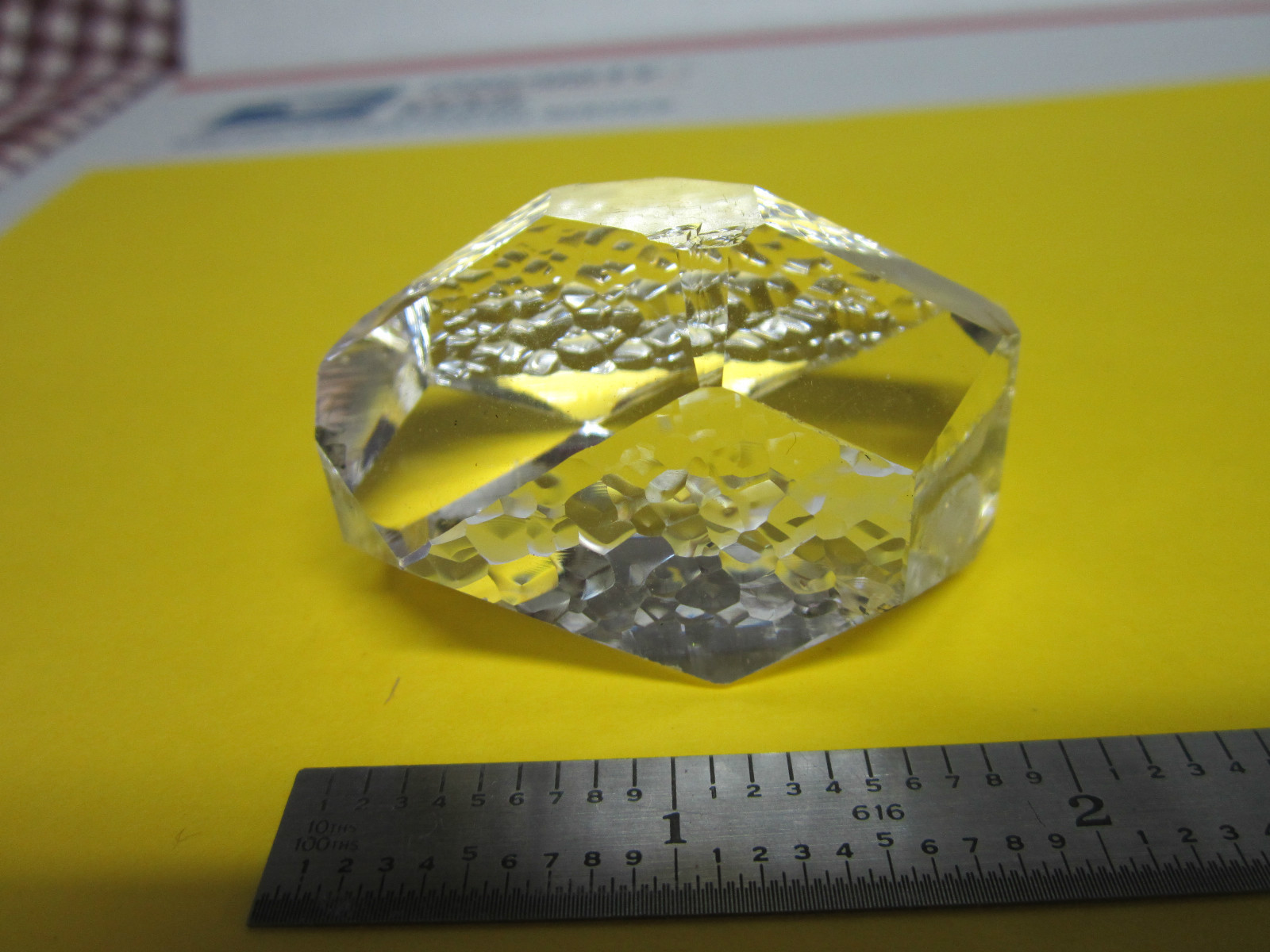 SYNTHETIC BOULE QUARTZ JEWELRY STONE SUPER CLEAN, TWO YEARS TO GROW AUTOCLAVE