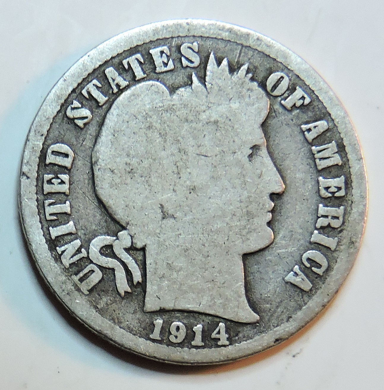 1914 D Silver Barber Dime