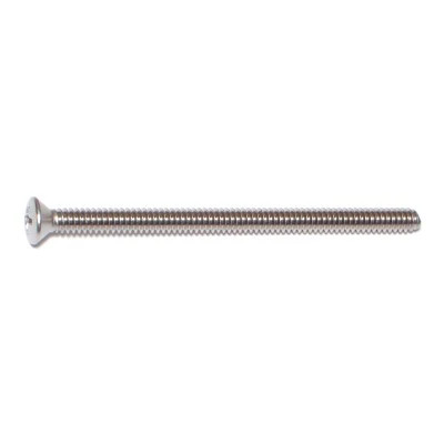 #10-24 x 3" 18-8 Stainless Phillips Oval Head Machine Screws (10 pcs.)
