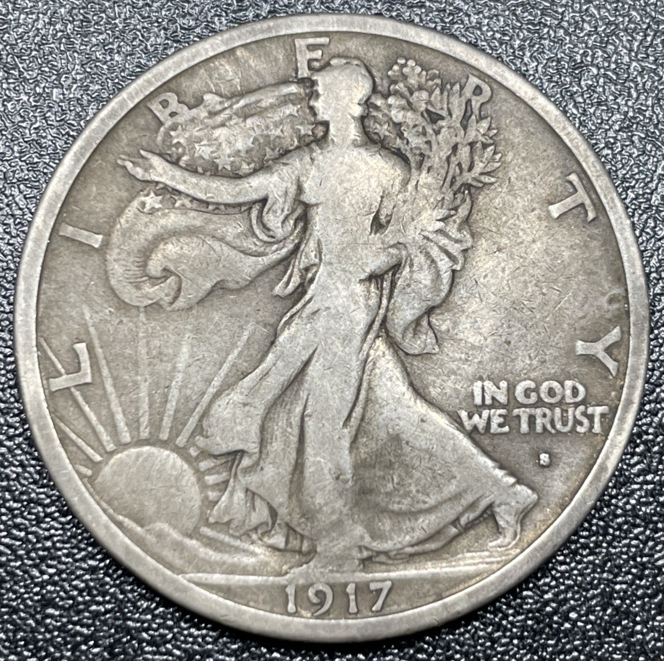 1917-S Obverse Walking Liberty Half Dollar 50c Choice Fine Rare Date