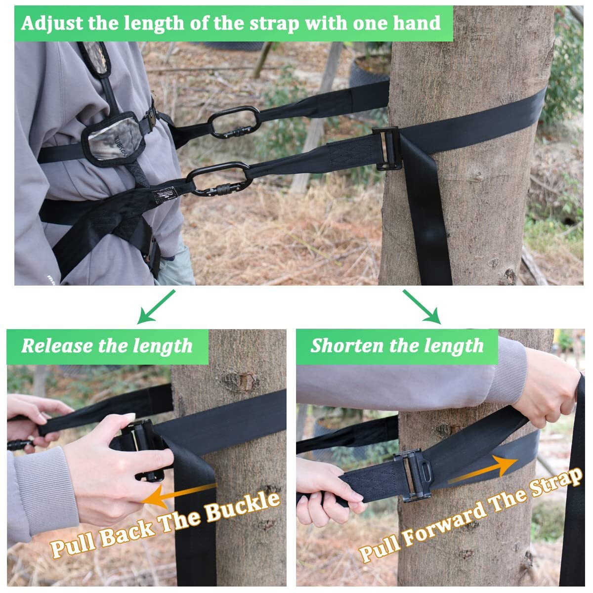 Adjustable Lineman’s Belt for Tree Climbing Hunting & Stand Setup
