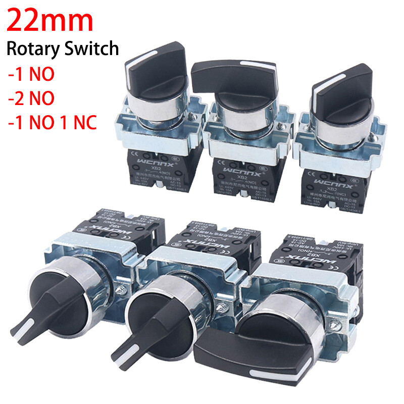 22mm Rotary Control Switch 2/3 Position Panel Mount Changeover Selector XB2 10A