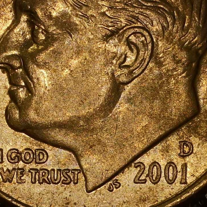 2001 D Roosevelt Dime DDO Liberty
