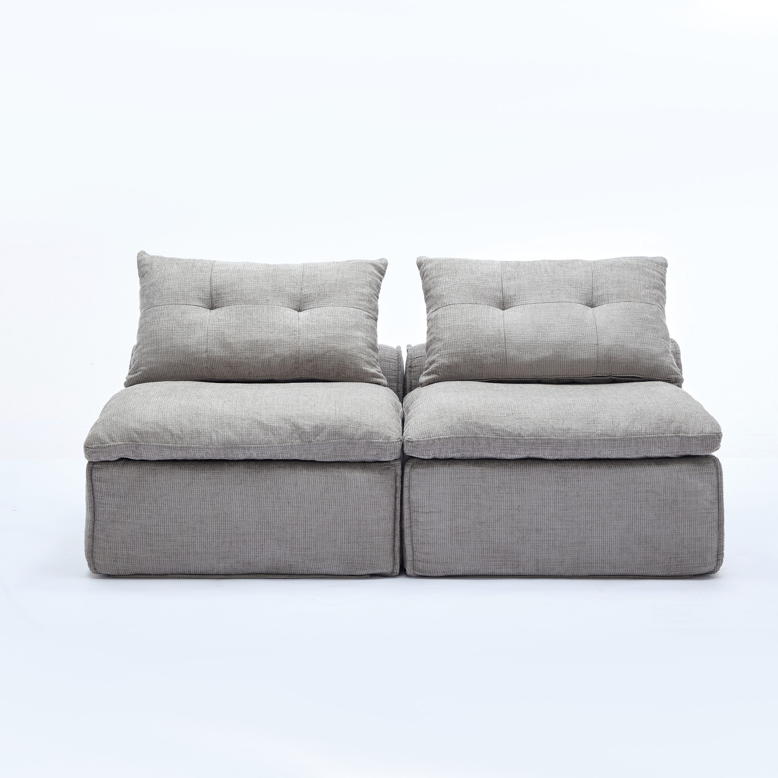 [NEW ARRIVED] [VIDEO PROVIDED]Modular Sofa,No Armrests,At will DIY, Chenille Fab
