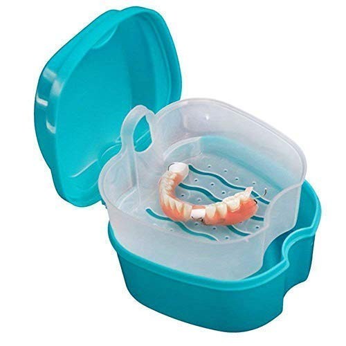 Denture Case, Denture Cup with Strainer, Denture Bath Box False Teeth Storage...