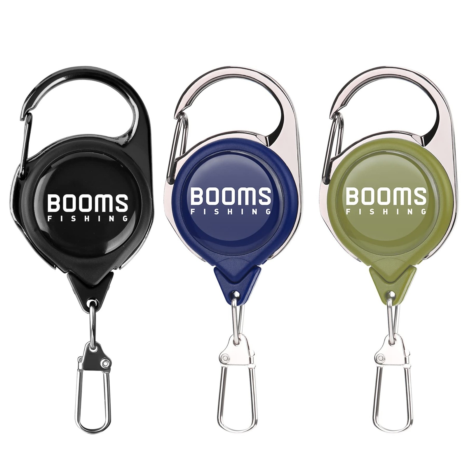 Booms Fishing RG1 Fly Fishing Zinger Retractor 3 pcs Assorted Color 3
