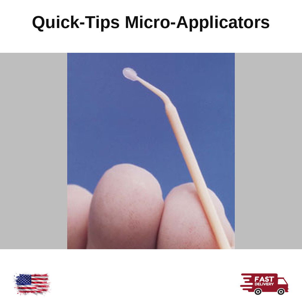 Micro Applicators w/ Regular Fiber Tip Package of 100 for Cosmetic Dentistry