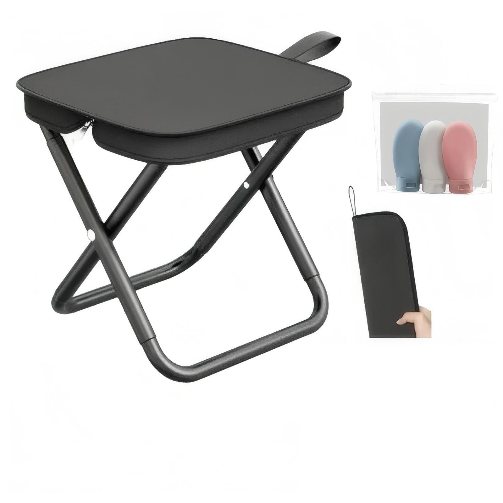 Portable Stool, Camping Stool 12inch Portable Folding Stool Small Folding Cha...