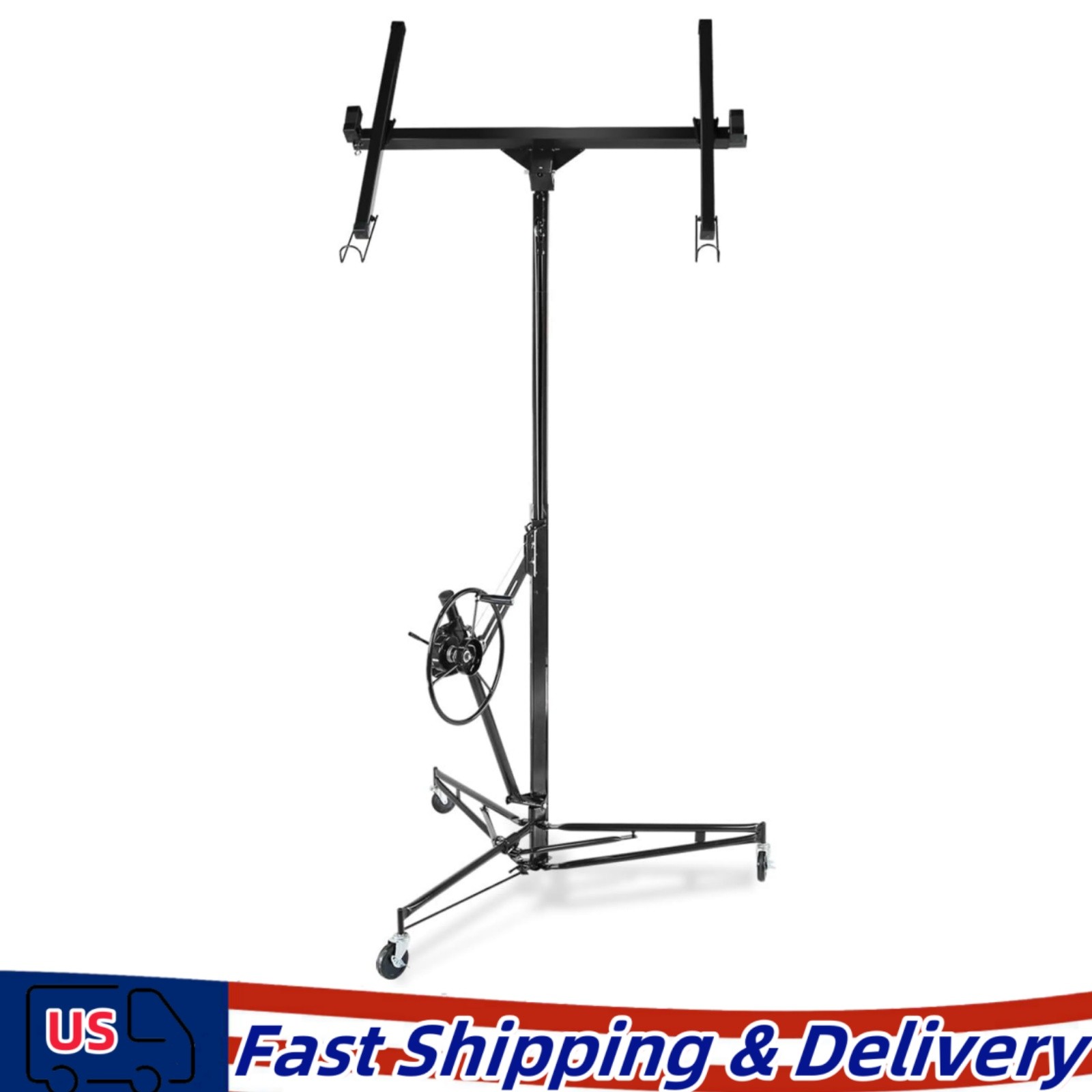 11ft Drywall Lift Panel Hoist Plasterboard Sheetrock Jack Lift Rolling