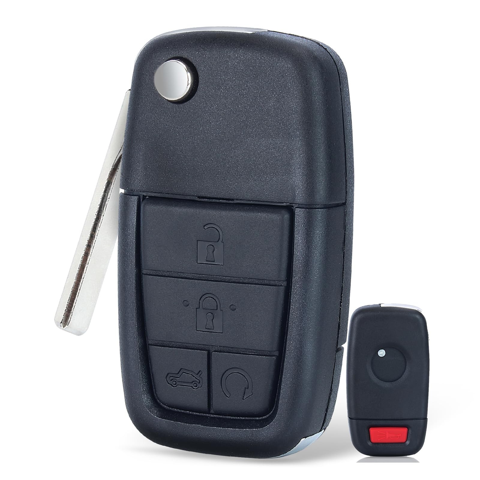 Keyecu Replacement Shell Folding Remote Key Case Fob 5 Button for Pontiac G8...