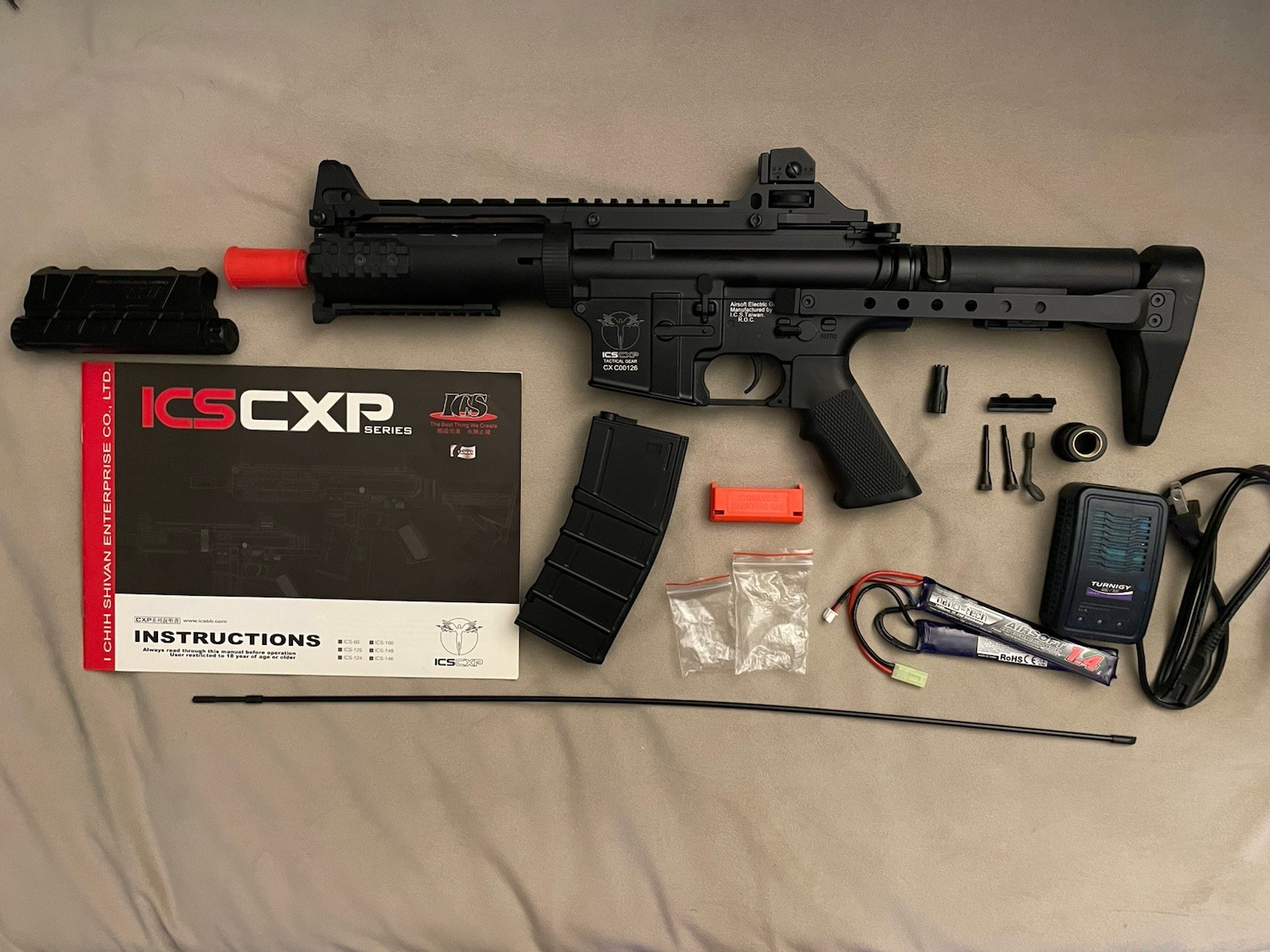 ICS CXP-08, Concept Airsoft Rifle (2012), w/Box, plus Li-Po Battery & Charger