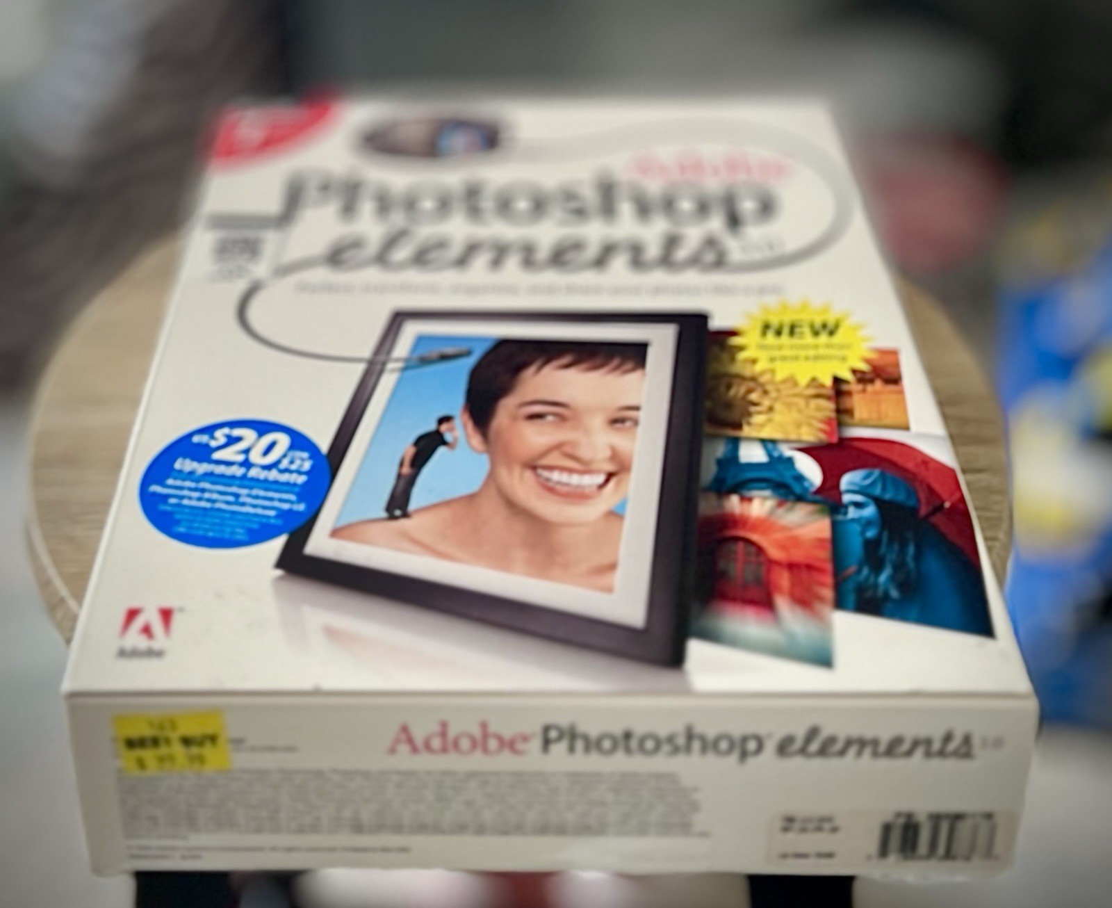Adobe Photoshop Elements 3.0 Image Editor Big Box Software PC WIN Sealed Free SH