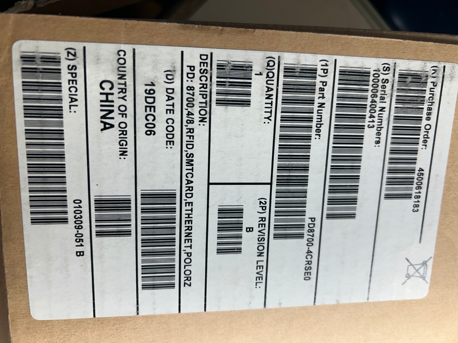 Symbol PD8700-4CRSE0 Hypercom L4100 Demo unit complete