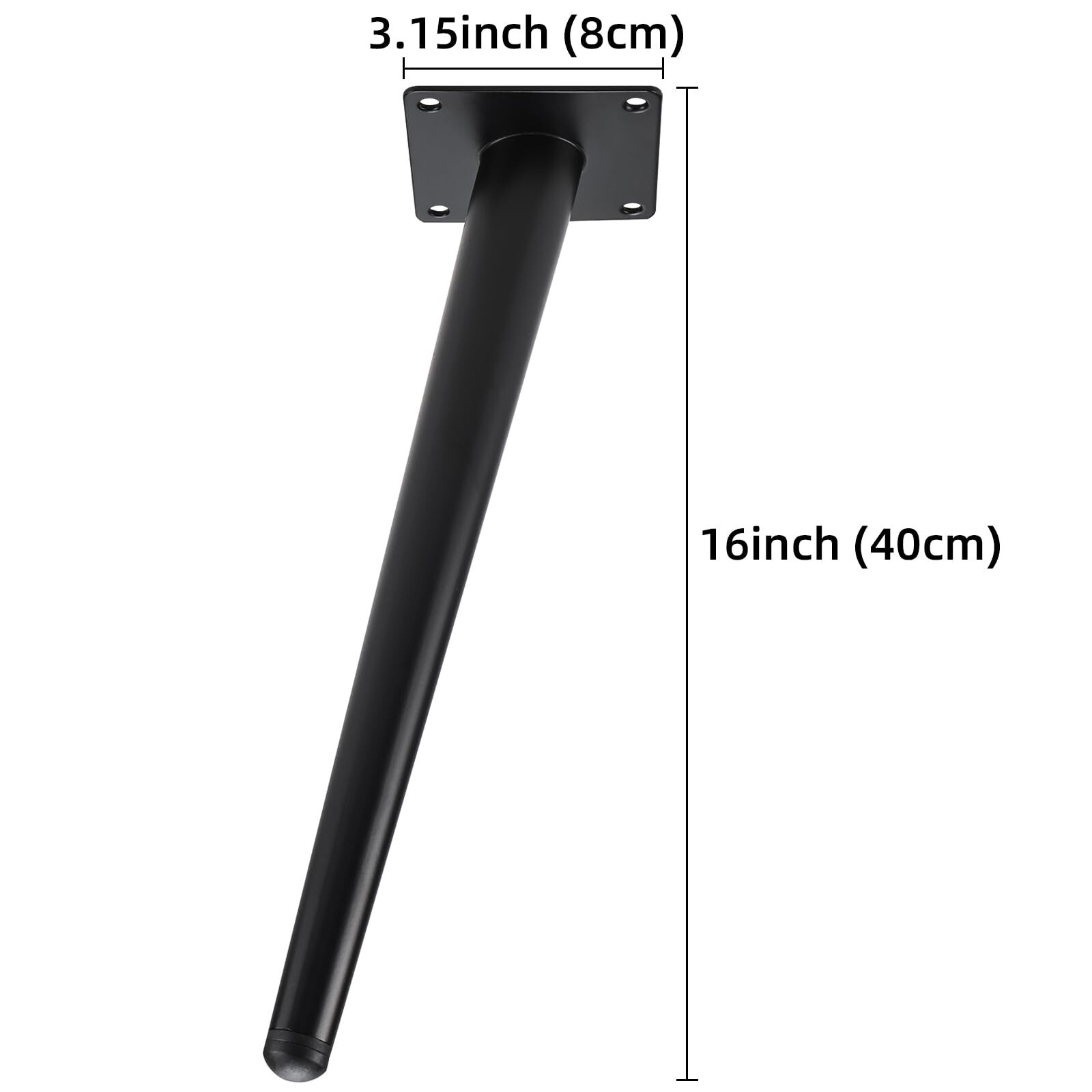 RealPlus 16 Inch Furniture Legs, Heavy Duty Metal Replacement Legs for Bench